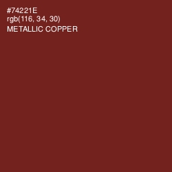 #74221E - Metallic Copper Color Image